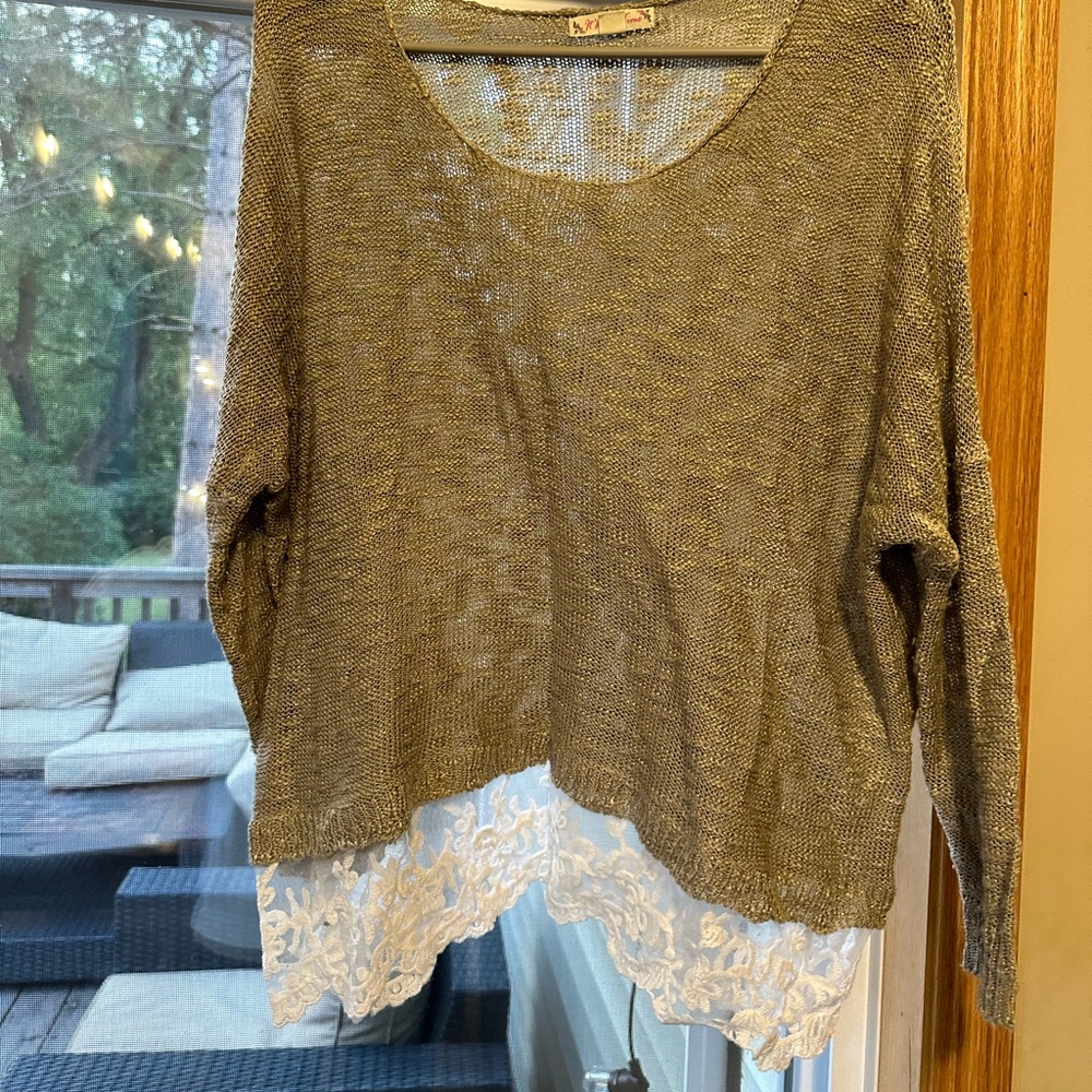 cute tan light sweater